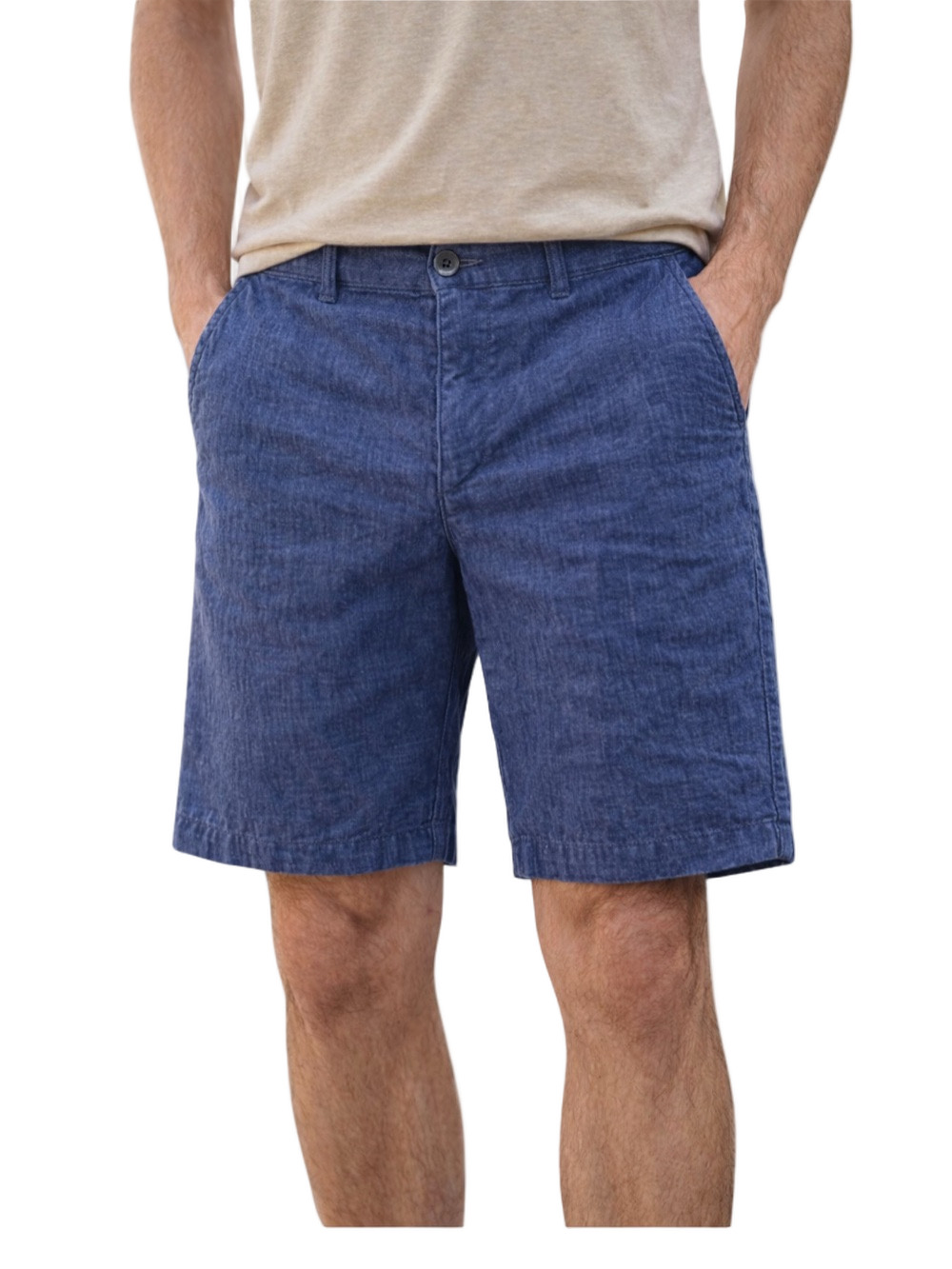 Marc Anthony Navy Blue flat front textured casual shorts
